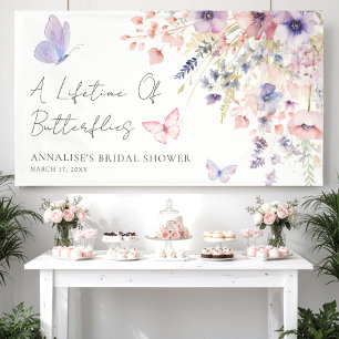 Butterfly Wildflower Bridal Shower Banner