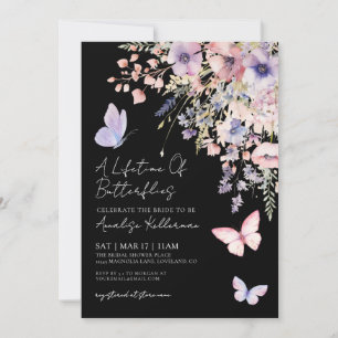 Butterfly Wildflower Bridal Shower Invitation