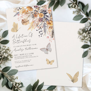 Butterfly Wildflower Bridal Shower Invitation