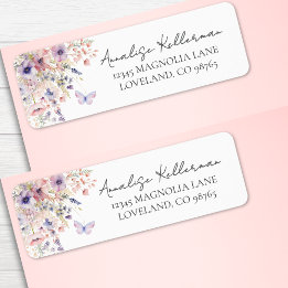 Butterfly Wildflower Return Address