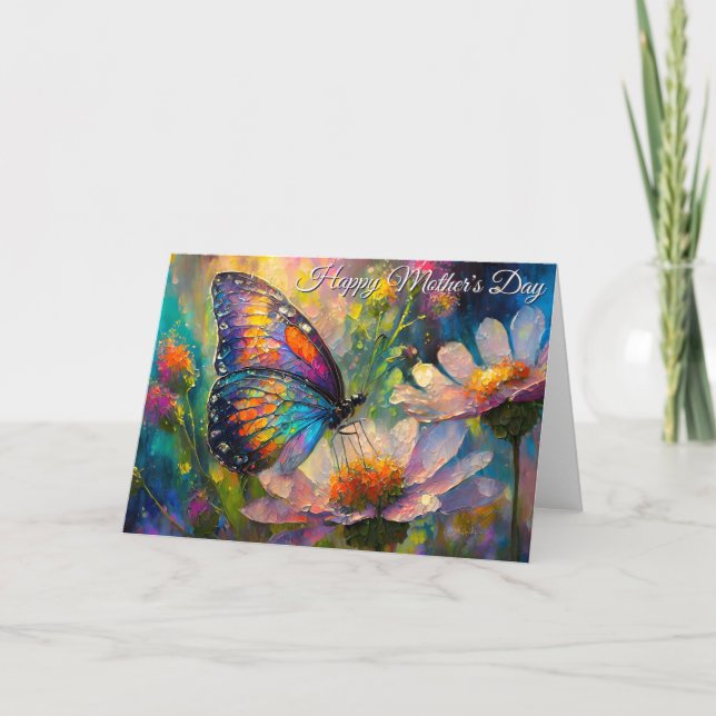Butterfly Wildflower Sunrise Mother's Day Card (Front)