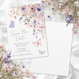 Butterfly Wildflower Wedding Save The Date