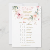 Butterfly  Wildflowers he said she said game