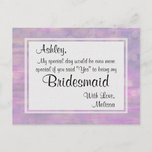 Butterfly - Will You Be My Bridesmaid? Invitation Postcard