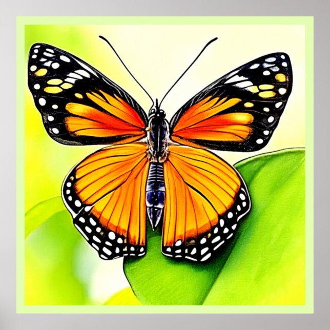 Butterfly Wing Detail Design Poster (Front)