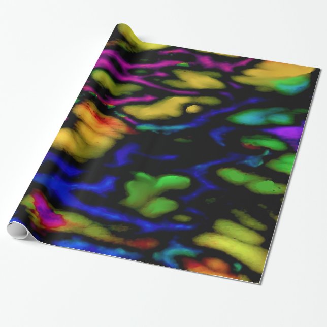 Butterfly Wing Neo Wrapping Paper (Unrolled)