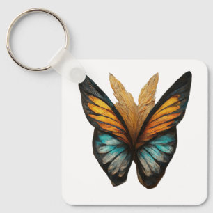 butterfly wing patterns on a light keychain