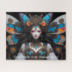 Butterfly winged Muse of the Enchanted Garden Jigsaw Puzzle