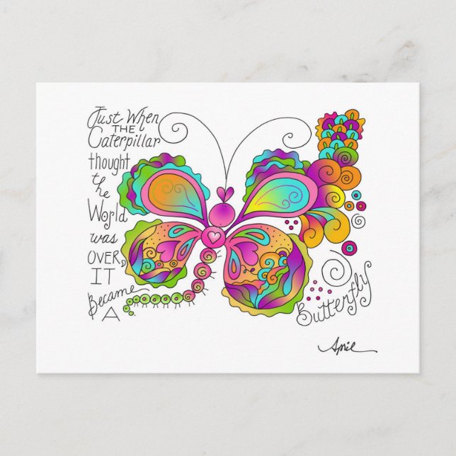 BUTTERFLY WINGS by April McCallum Postcard (Front)