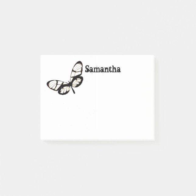butterfly wings post it note nature art (Front)
