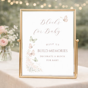 Butterfly Wishes Baby Kisses Blocks For Baby Sign