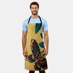 Butterfly with a bush kitchen apron