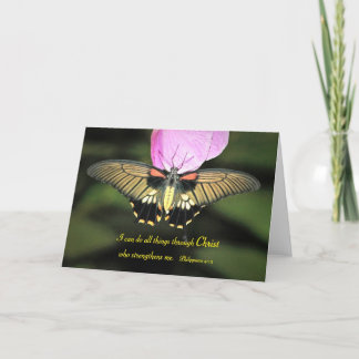 Butterfly with Christian Verse Card