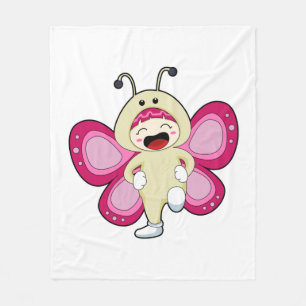 Butterfly with Costume Fleece Blanket