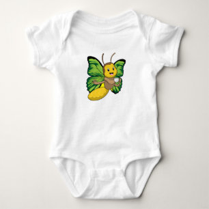 Butterfly with Cup of Coffee Baby Bodysuit
