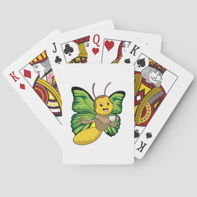Butterfly with Cup of Coffee Playing Cards (Back)