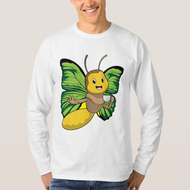 Butterfly with Cup of Coffee T-Shirt (Front)