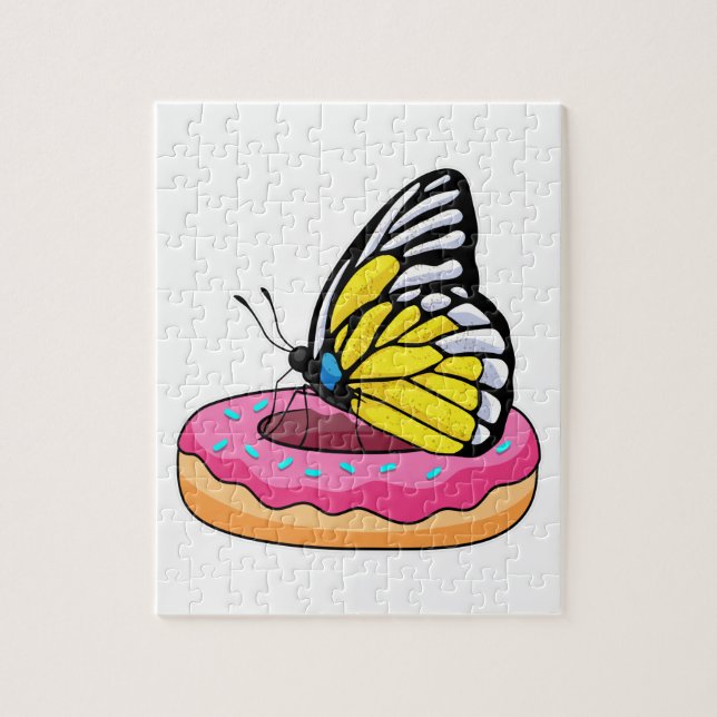 Butterfly with Doughnut Jigsaw Puzzle (Vertical)