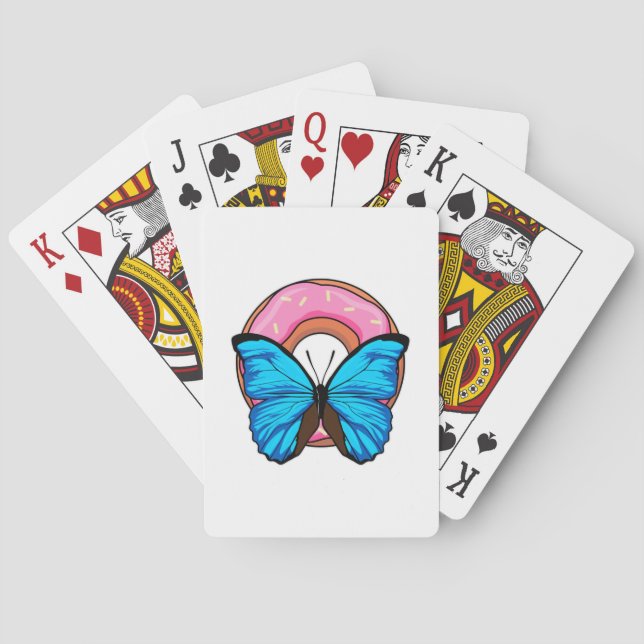 Butterfly with Doughnut Playing Cards (Back)