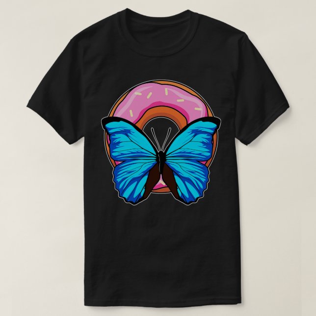 Butterfly With Doughnut T-Shirt (Design Front)