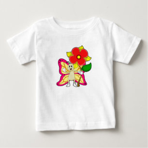 Butterfly with Flower Baby T-Shirt