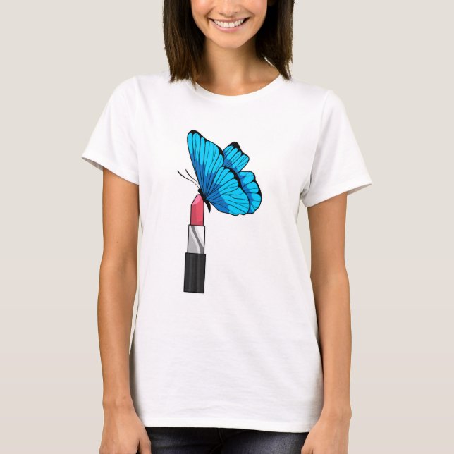 Butterfly with Lipstick T-Shirt (Front)