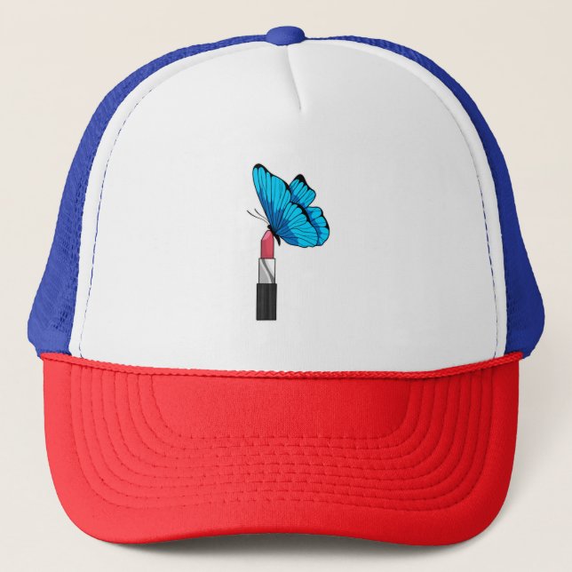 Butterfly with Lipstick Trucker Hat (Front)