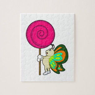 Butterfly with Lollipop Jigsaw Puzzle