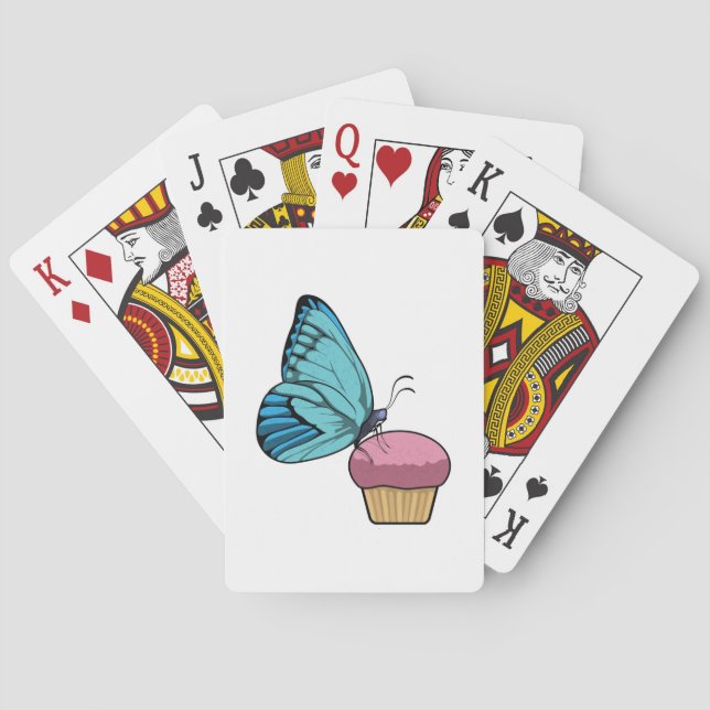 Butterfly with Muffin Playing Cards (Back)