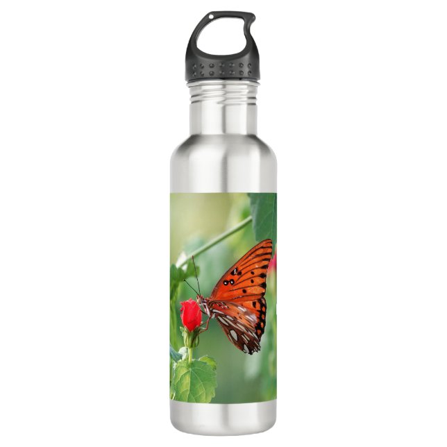 Butterfly with Psalm verse 23:3 710 Ml Water Bottle (Front)
