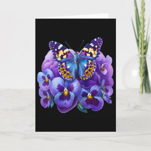 Butterfly With Purple Flowers Pansy Dementia Heime Card