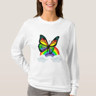Butterfly with Rainbow T-Shirt