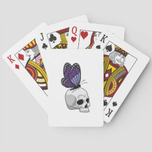 Butterfly with Skull Playing Cards
