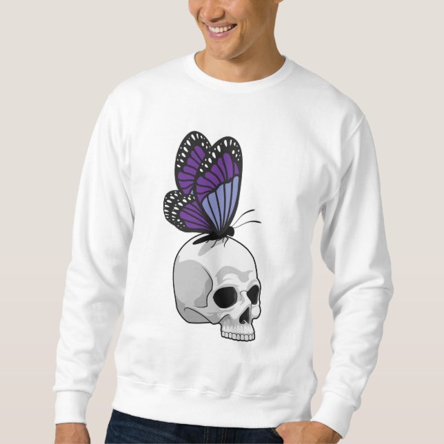 Butterfly with Skull Sweatshirt (Front)