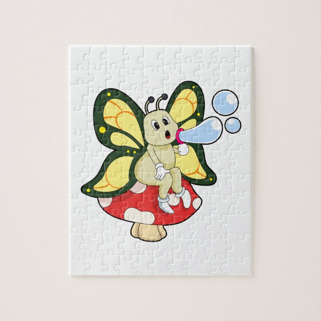 Butterfly with Soap bubbles Jigsaw Puzzle (Vertical)