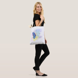 butterfly with strong brave beautiful  tote bag
