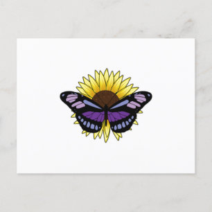 Butterfly with Sunflower Postcard