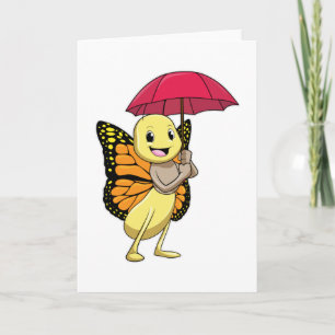 Butterfly with Umbrella Card