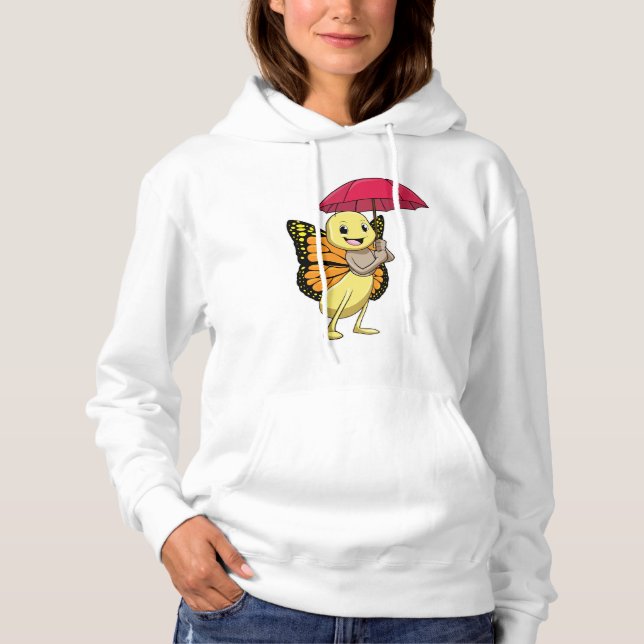 Butterfly with Umbrella Hoodie (Front)