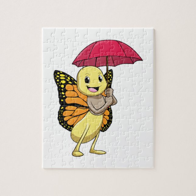 Butterfly with Umbrella Jigsaw Puzzle (Vertical)