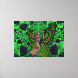 Butterfly woman canvas print