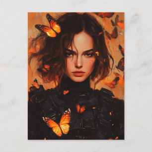 Butterfly Woman  Postcard