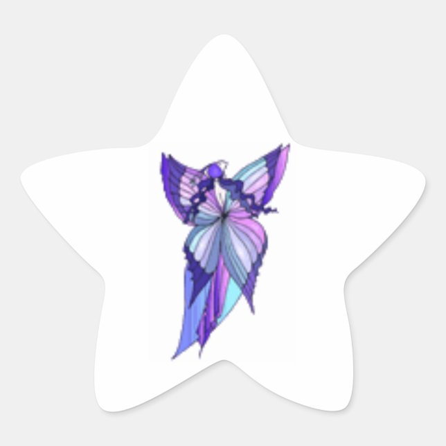 Butterfly Woman Sticker (Front)