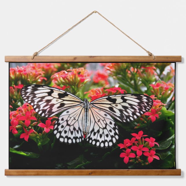 Butterfly Wood Topped Wall Tapestry (Front)