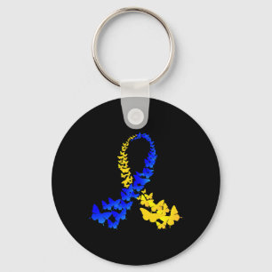 Butterfly World Down Syndrome Day Women Kids Keychain