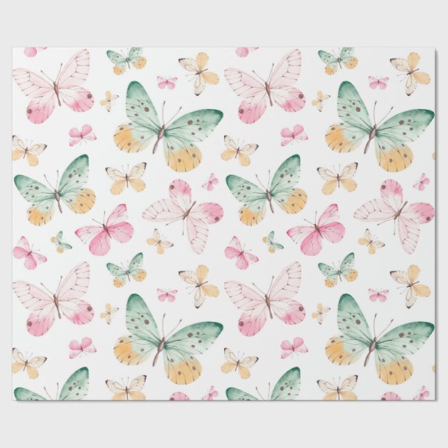 Butterfly Wrapping Paper (Seam)
