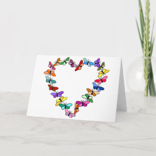 Butterfly wreath blank card