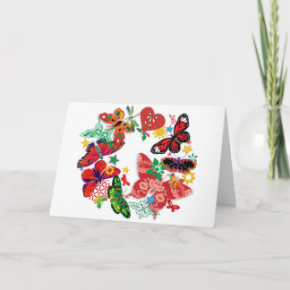 'Butterfly Wreath' Holiday Card