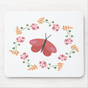 Butterfly Wreath Mouse Pad