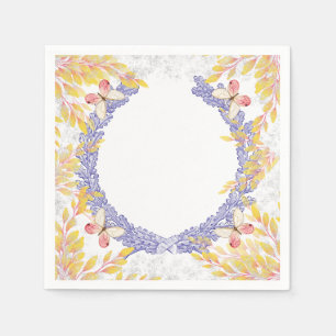 Butterfly Wreath Paper Napkins